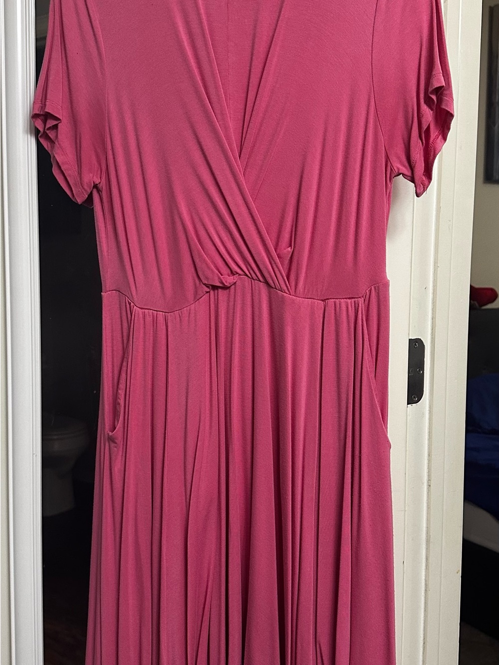 torrid Rose Pink Wrap Maxi Dress with Pockets